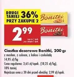 Biedronka Ciastka z kakao i czekoladą Bonitki oferta
