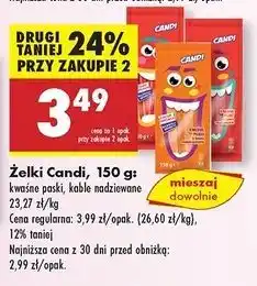 Biedronka Żelki kable brzoskwiniowe Candi oferta