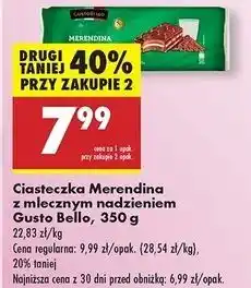 Biedronka Ciasteczka merendina Gustobello oferta
