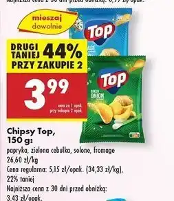 Biedronka Chipsy solone Top Chips oferta