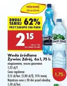 Biedronka Woda mocny gaz Żywiec Zdrój oferta