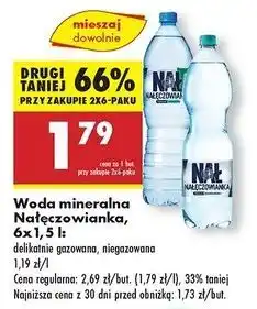 Biedronka Woda delikatnie gazowana Nałęczowianka oferta