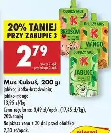 Biedronka Mus jabłko Kubuś oferta