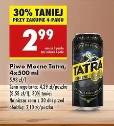 Biedronka Piwo Tatra Mocne oferta
