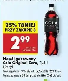 Biedronka Napój zero Cola Original oferta