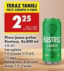 Biedronka Piwo Kustosz Lager oferta