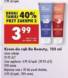 Biedronka Krem do rąk regenerujący Be Beauty oferta