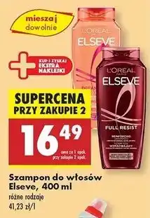 Biedronka Szampon odbudowujący keratyna roślinna witaminy olejek rycynowy L'oreal Elseve Dream Long oferta