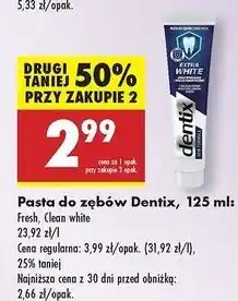 Biedronka Pasta do zębów mouthwash fresh Dentix oferta