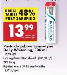 Biedronka Pasta do zębów Sensodyne Daily Whitening oferta