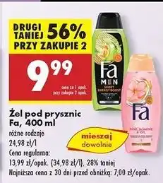 Biedronka Żel pod prysznic sport energy boost Fa Men oferta