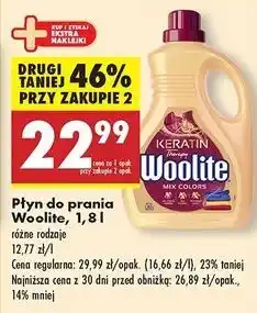 Biedronka Płyn do prania mix colors Woolite Keratin oferta