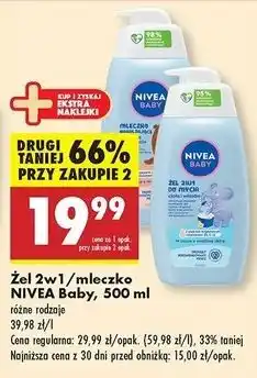 Biedronka Delikatny żel do mycia ciała i włosów Nivea Baby oferta
