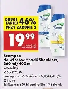 Biedronka Szampon do włosów citrus fresh Head&Shoulders oferta