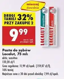 Biedronka Pasta do zębów Lacalut Aktiv oferta