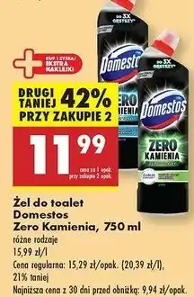 Biedronka Żel do wc blue Domestos Zero Kamienia oferta