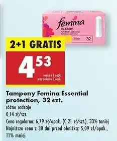 Biedronka Tampony regular Femina Safe oferta