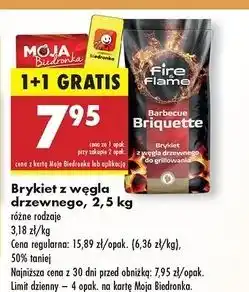 Biedronka Brykiet z węgla drzewnego Fire & Flame oferta