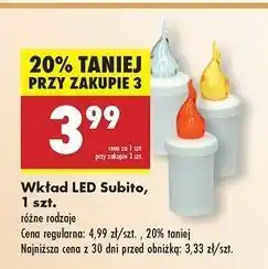 Biedronka Wkład led 30 dni czerwony Subito oferta