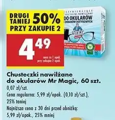 Biedronka Chusteczki do czyszczenia okularów Mr Magic oferta