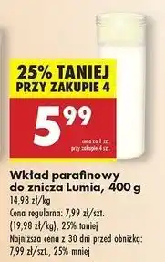 Biedronka Wkład parafinowy 400 g Lumia oferta
