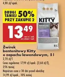 Biedronka Żwirek lawendowy Kitty oferta