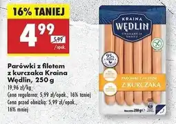 Biedronka Parówki z filetem kurczaka Kraina Wędlin oferta