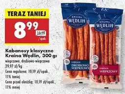 Biedronka Kabanosy drobiowo-wieprzowe Kraina Wędlin oferta