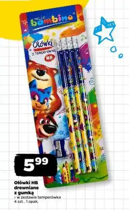 Netto Ołówki HB drewniane z gumką Bambino oferta