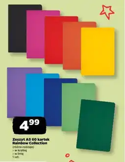 Netto Zeszyt A5 60 kartek Rainbow Collection herlitz oferta