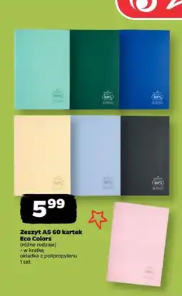 Netto Zeszyt A5 60 kartek Eco Colors herlitz oferta