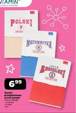 Netto Zeszyt przedmiotowy A4 60 kartek beniamin oferta