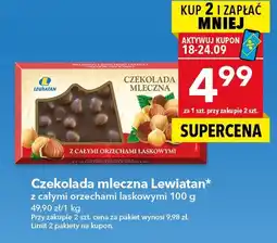 Lewiatan Czekolada mleczna z całymi orzechami laskowymi Lewiatan oferta