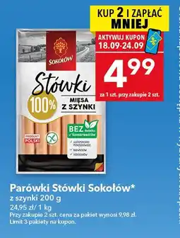 Lewiatan Parówki Stówki z szynki Sokołów oferta