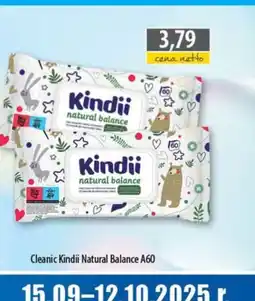 DUO-TES Chusteczki nawilżane Cleanic Kindii Natural Balance oferta