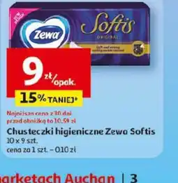 Auchan Chusteczki higieniczne Zewa Softis oferta