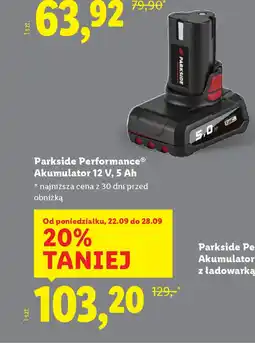 Lidl Parkside Performance Akumulator 12 V, 5 Ah oferta