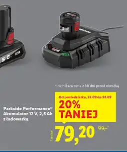 Lidl Parkside Performance Akumulator 12 V, 2,5 Ah z ładowarką oferta