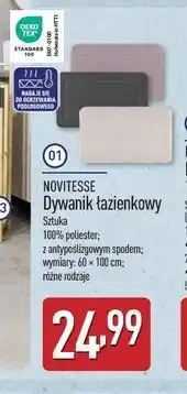 ALDI Dywanik łazienkowy 60 x 100 cm Novitesse oferta