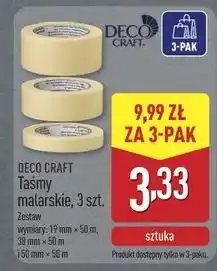ALDI Taśma malarska 19 mm x 50 m + 38 Deco Craft oferta