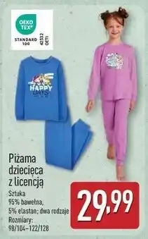 ALDI Piżama dziecięca rozm. 98-128 cm oferta