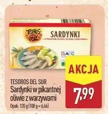 ALDI Sardynki w pikantnej oliwie z oliwek warzywami Tesoros Del Sur oferta