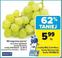 Carrefour Market Owoce winogrona jasne Carrefour oferta