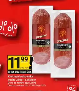 Hitpol Kiełbasa krakowska sucha Sokołów Gold oferta