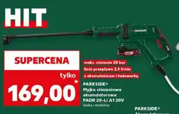 Kaufland PARKSIDE Myjka ciśnieniowa akumulatorowa PADR 20-Li A1 20V oferta