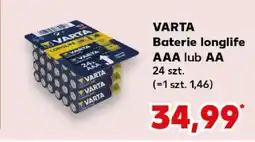 Kaufland VARTA Baterie longlife AAA lub AA oferta