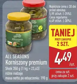 ALDI Korniszony All Seasons oferta