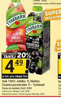 Hitpol Sok 100% Jabłko, Nektar Czarna Porzeczka Tymbark oferta