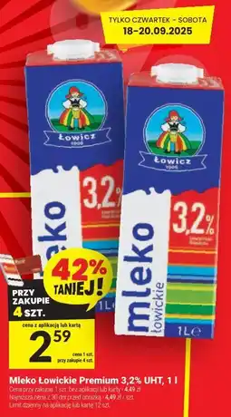Twój Market Mleko Łowickie Premium UHT 3.2% oferta