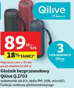 Auchan Głośnik bezprzewodowy Qilive Q.1703 oferta